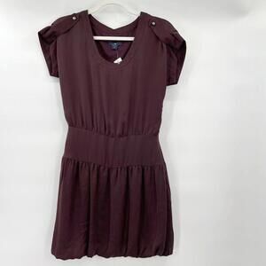 Women's Gap NWT Silky Plum Purple Bubble Skirt Dress Sz 0